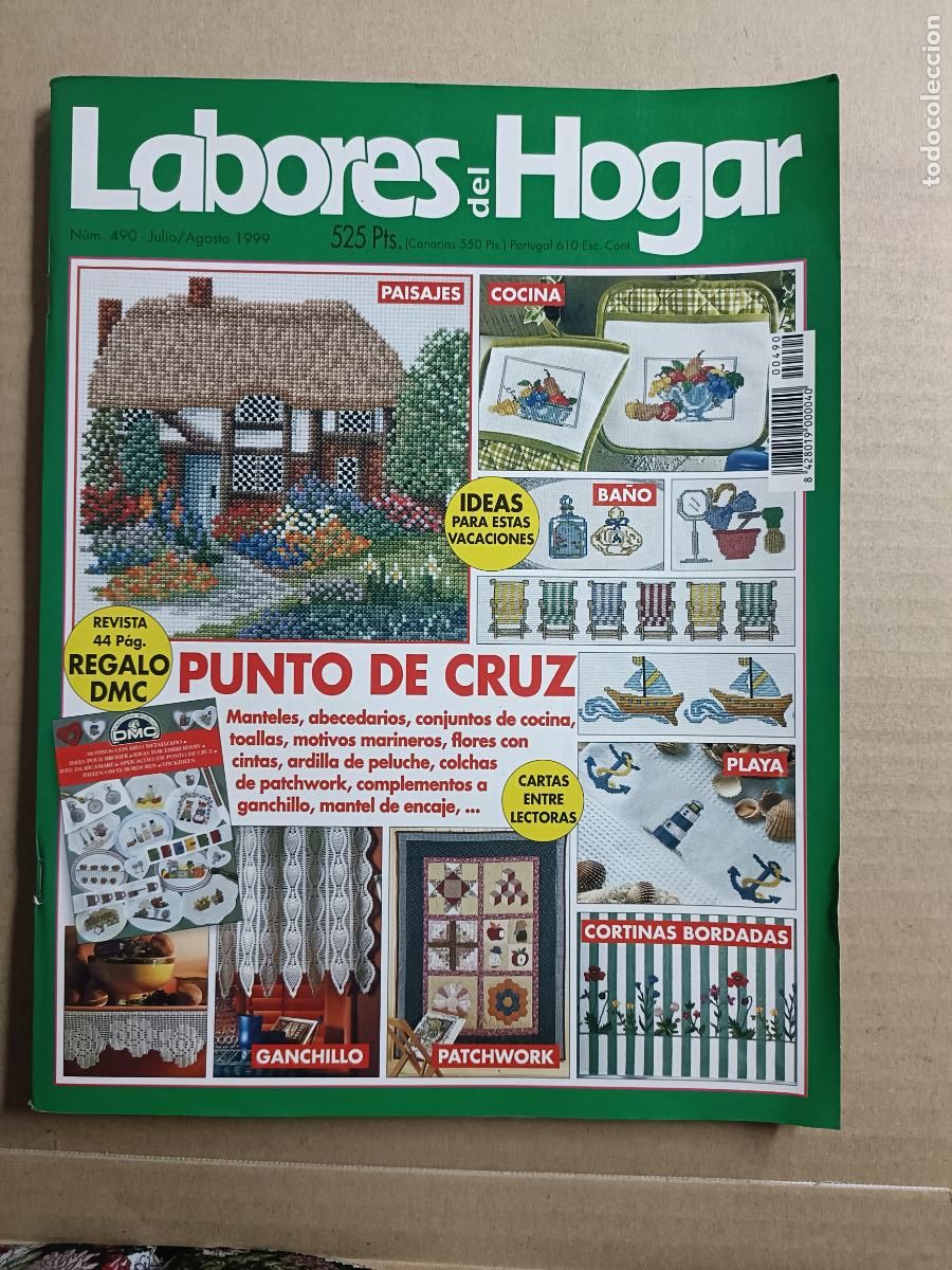 Coleccionismo de revistas y peri&oacute;dicos: LABORES DEL HOGAR 490. CORTINAS BORDADAS. GANCHILLO. PUNTO DE CRUZ. PATCHWORK... MOTIVOS MARINEROS