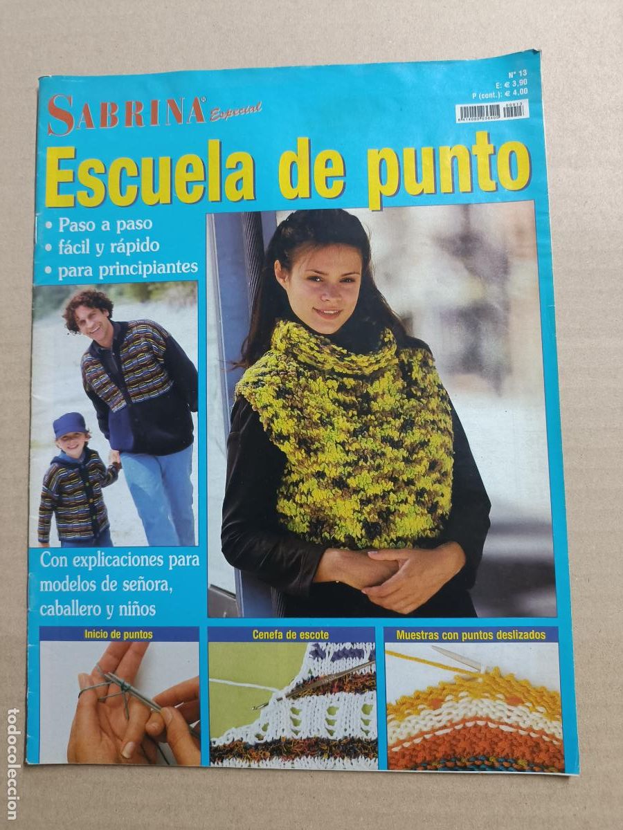 Colecionismo de Revistas e Jornais: SABRINA ESPECIAL ESCUELA DE PUNTO, PARA NI&Ntilde;OS, MUJERES Y HOMBRES. EXPLICACIONES PASO A PASO