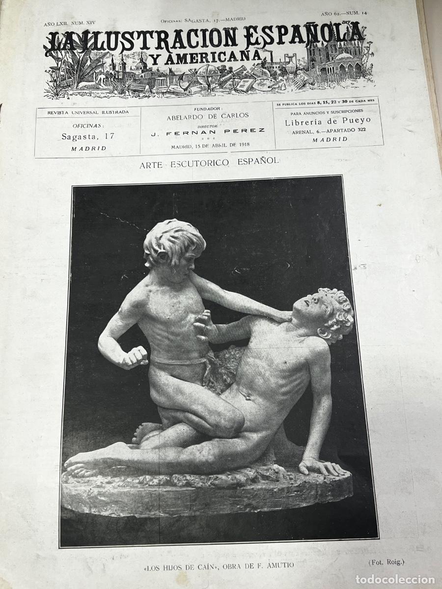 Collezionismo di Riviste e Giornali: LA ILUSTRACI&Oacute;N ESPA&Ntilde;OLA Y AMERICANA. A&Ntilde;O 62. N&deg; 14. MADRID, 15 DE ABRIL DE 1918. LOS HIJOS DE CA&Iacute;N.
