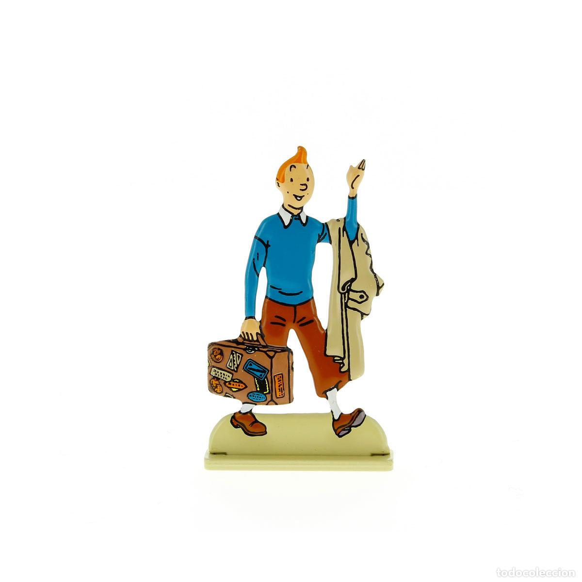 Coleccionismo de revistas y peri&oacute;dicos: Silueta metalica Tintin con maleta en tiree du Journal Tintin n&deg;1 en 1946 (ref. #29224)