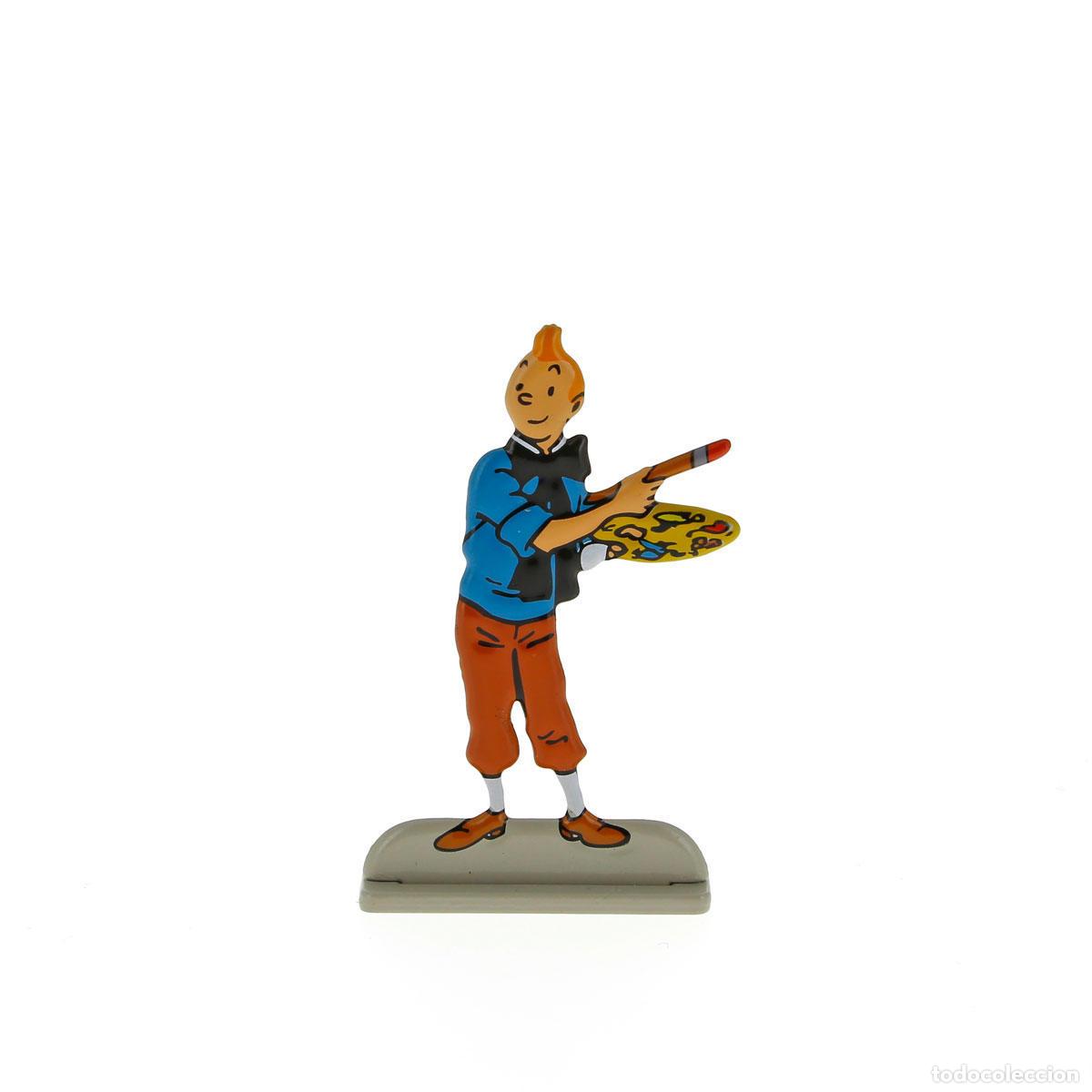 Coleccionismo de revistas y peri&oacute;dicos: Silueta metalica Tintin peintre (pintor) de Le Petit Vingtieme (ref. #29231) - Varios