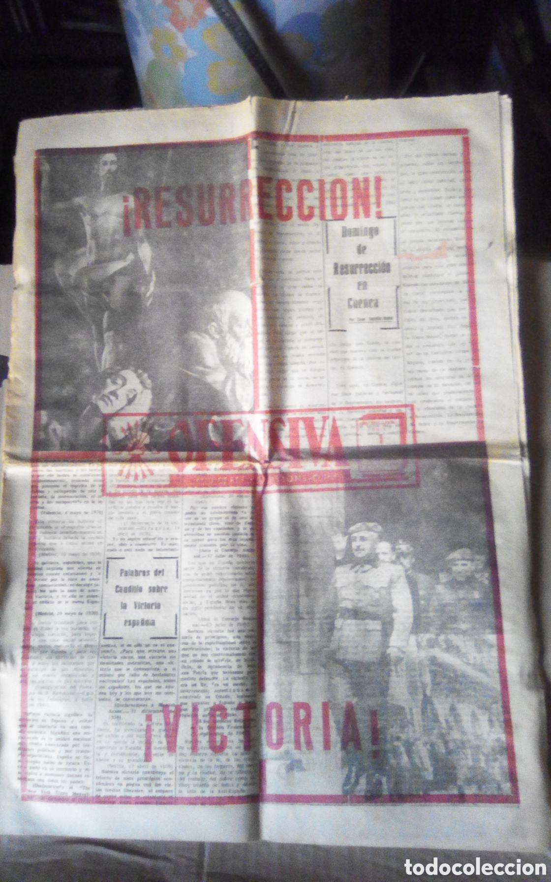 Coleccionismo de revistas y peri&oacute;dicos: Ofensiva. &Oacute;rgano de F.E.T y de las J.O.N.S. Cuenca. N&deg; 1677. 01-04-1956. Peri&oacute;dico de 8 p&aacute;ginas.