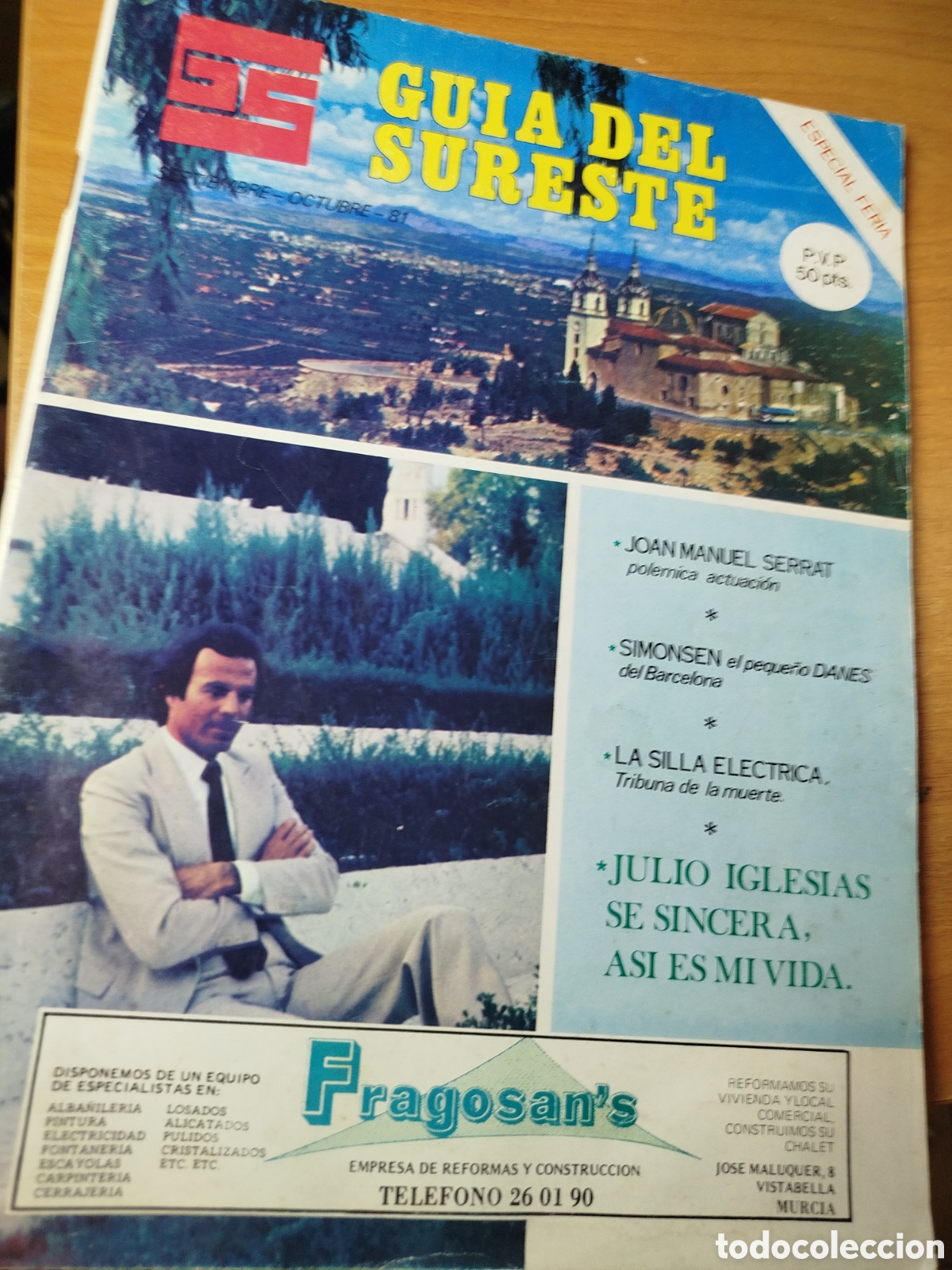 Coleccionismo de revistas y peri&oacute;dicos: Gu&iacute;a del sureste. Julio Iglesias. Jean Manuel Serrat. Simonsen. Pryca. Pepsi