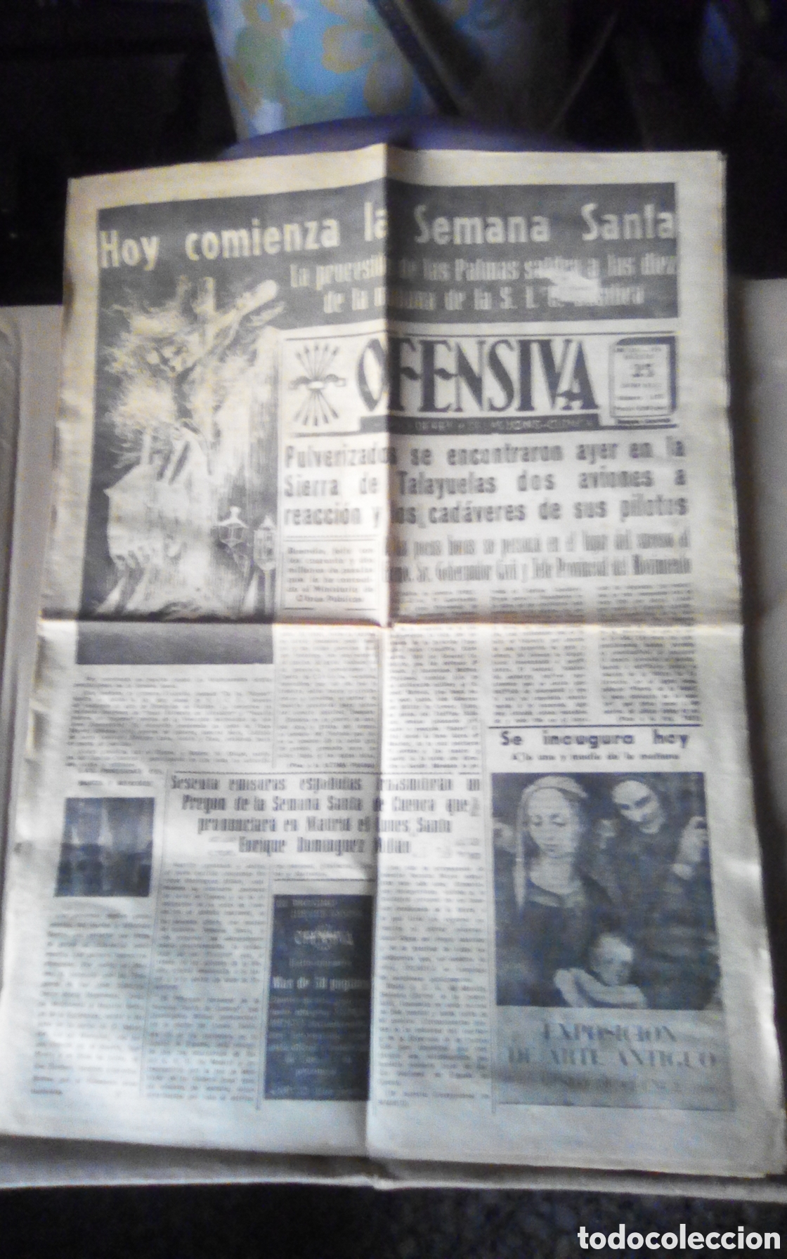 Coleccionismo de revistas y peri&oacute;dicos: Ofensiva. &Oacute;rgano de F.E.T y de las J.O.N.S. Cuenca. N&deg; 1675. 25-03-1956. Peri&oacute;dico de 6 p&aacute;ginas.