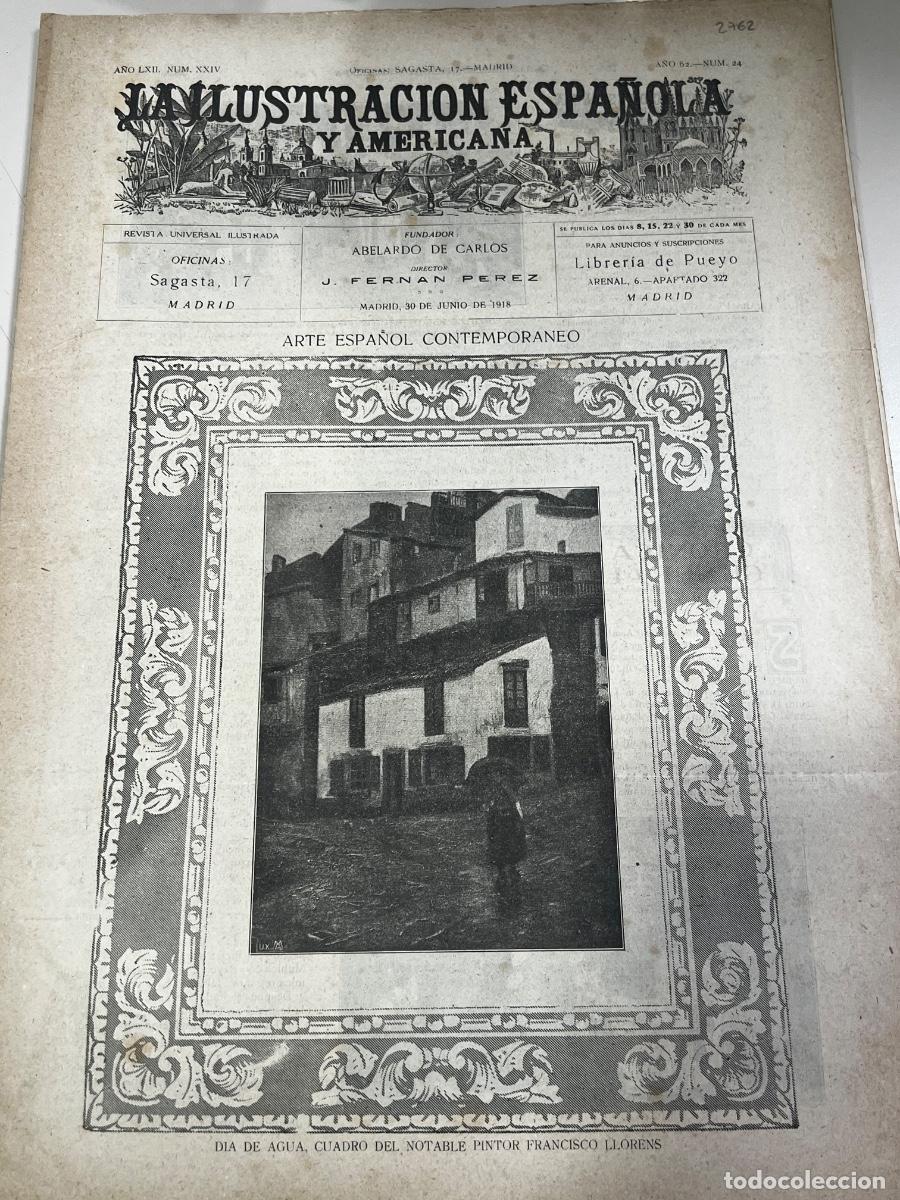 Coleccionismo de revistas y peri&oacute;dicos: LA ILUSTRACI&Oacute;N ESPA&Ntilde;OLA Y AMERICANA. A&Ntilde;O 62. N&deg; 24. MADRID, 30 DE JUNIO DE 1918.