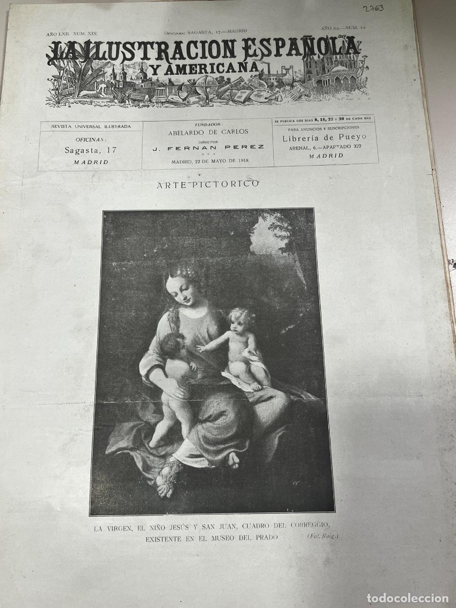 Collezionismo di Riviste e Giornali: LA ILUSTRACI&Oacute;N ESPA&Ntilde;OLA Y AMERICANA. A&Ntilde;O 62. N&deg; 19. MADRID, 22 DE MAYO DE 1918.