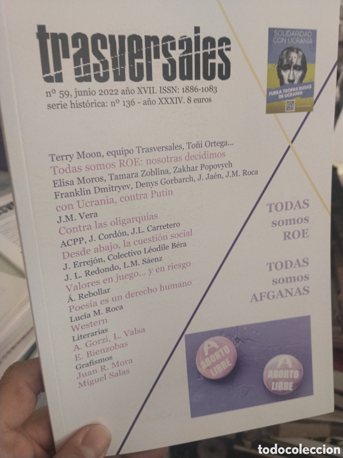 Coleccionismo de revistas y peri&oacute;dicos: Trasversales n. 59. Junio 2022