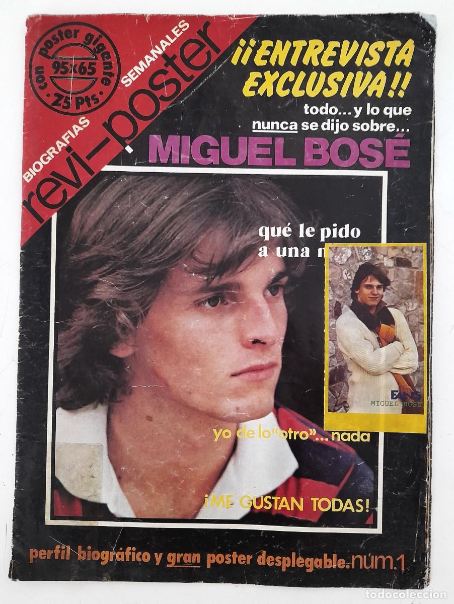 Coleccionismo de revistas y peri&oacute;dicos: Revista Revi &ndash; Poster Biograf&iacute;as Semanales N&ordm; 1 Miguel Bos&eacute; a&ntilde;os 70 con dedicatoria a los lectores