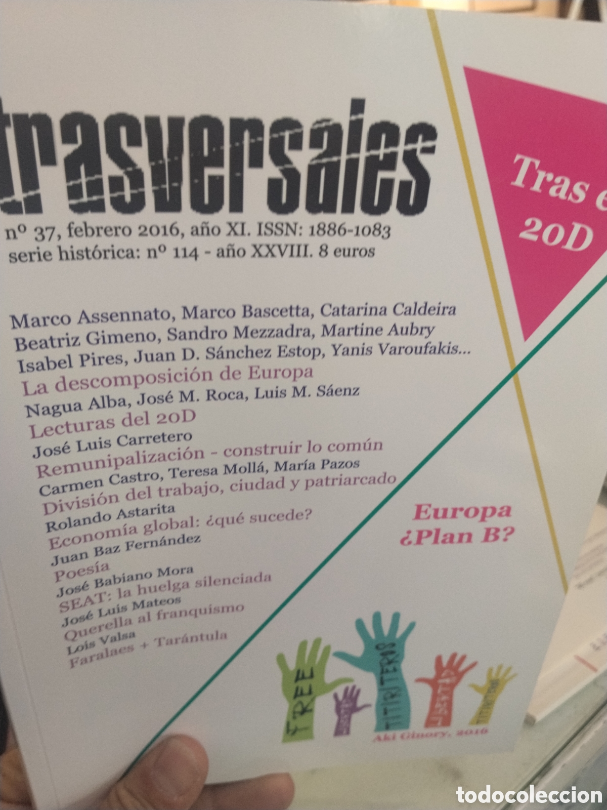 Coleccionismo de revistas y peri&oacute;dicos: Trasversales n. 37. Febrero 2016