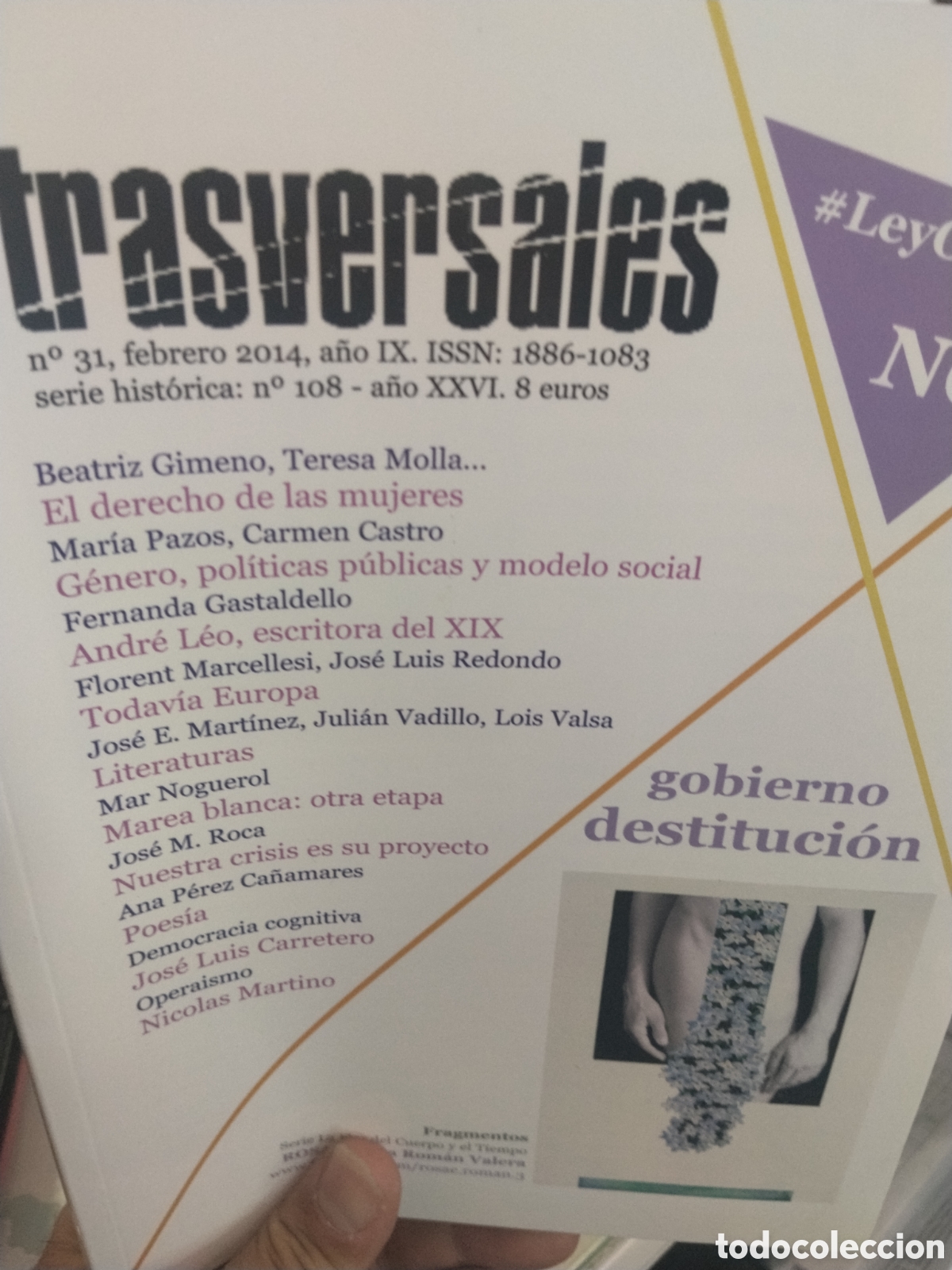 Coleccionismo de revistas y peri&oacute;dicos: Trasversales n. 31. Febrero 2014.