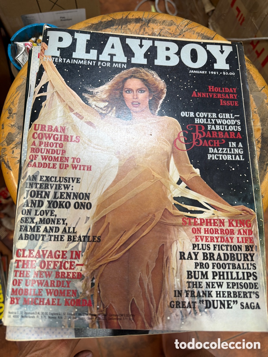 Coleccionismo de revistas y peri&oacute;dicos: Lote de 2 revistas eroticas playboy edici&oacute;n inglesa.a&ntilde;o 1981 contiene poste central.junio y diciemb