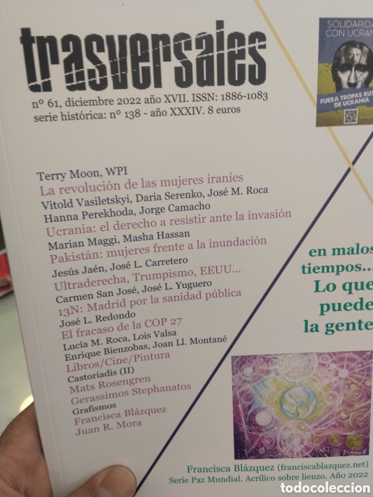 Coleccionismo de revistas y peri&oacute;dicos: Trasversales n. 61. Diciembre 2022