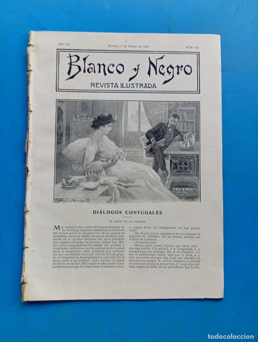 Coleccionismo de revistas y peri&oacute;dicos: BLANCO Y NEGRO. N&ordm; 714. A&Ntilde;O 1905. SAN FULGENCIO + OBISPO Y CONFESOR. CUENTOS DE REYES. LA MAR.. LEER