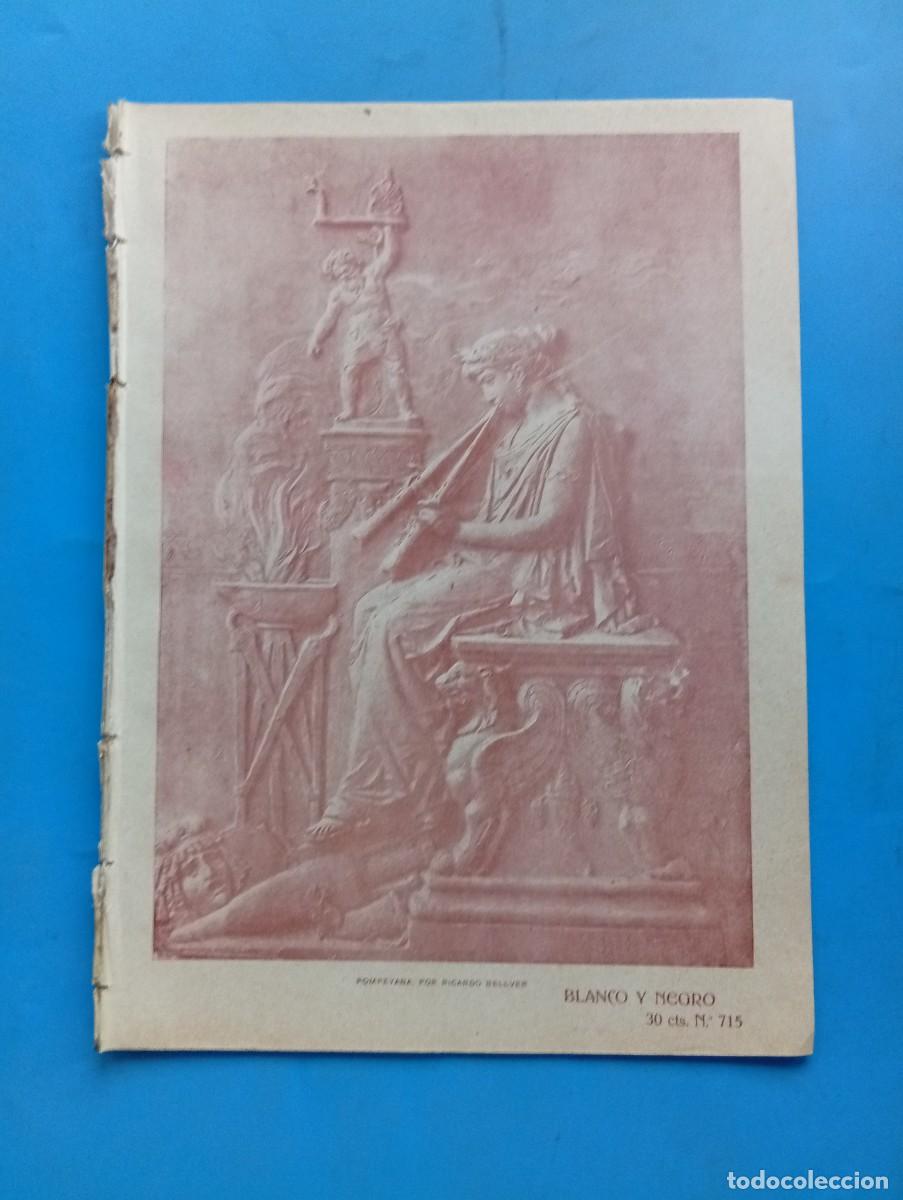 Coleccionismo de revistas y peri&oacute;dicos: BLANCO Y NEGRO. N&ordm; 715. A&Ntilde;O 1905. CABALLO DE GUERRA. AUGUSTO ROD&Iacute;N. CARMEN SYLVA, LA REINA. .. LEER