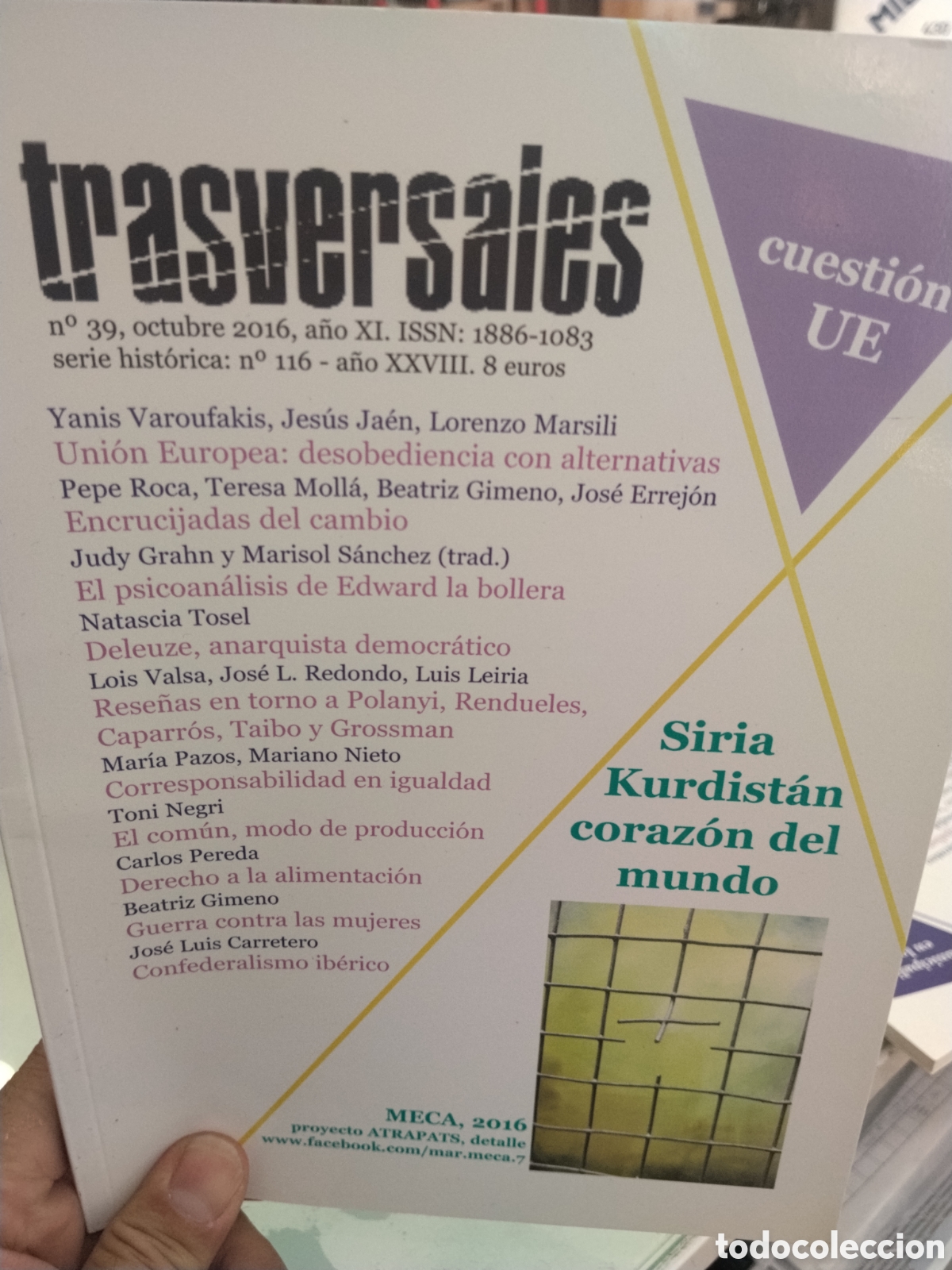Collectionnisme de Revues et Journaux: Trasversales n. 39. Octubre 2016