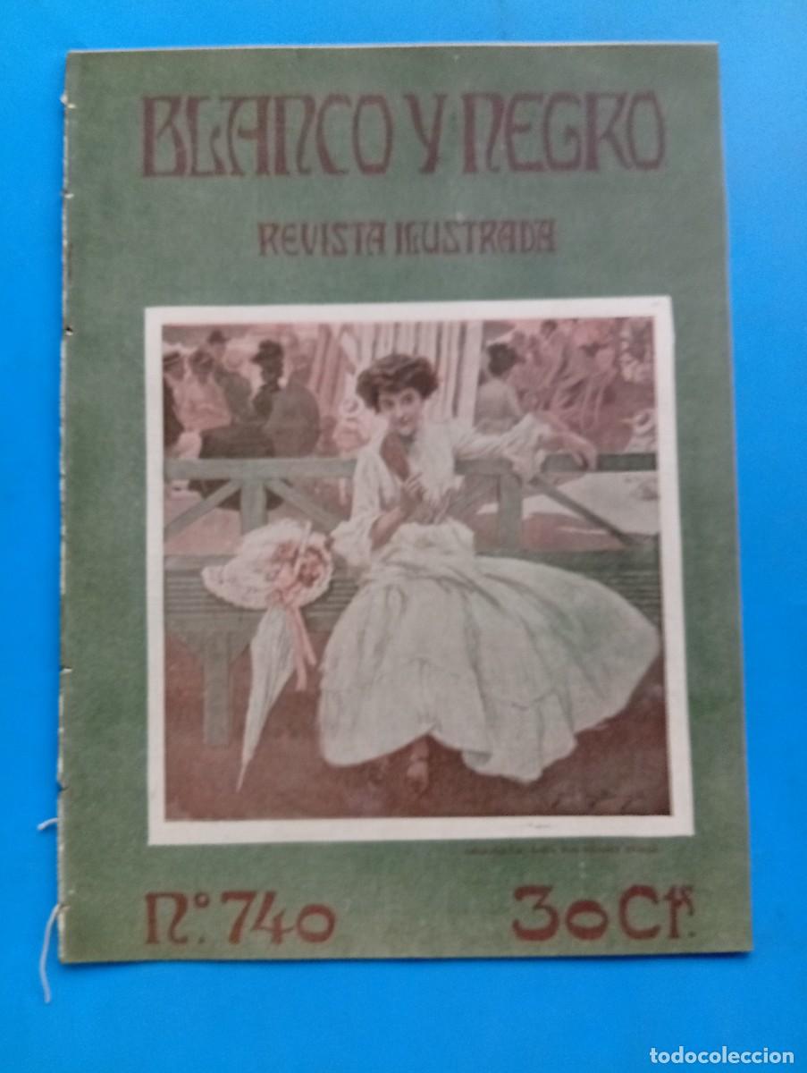Coleccionismo de revistas y peri&oacute;dicos: BLANCO Y NEGRO. N&ordm; 740. A&Ntilde;O 1905. UNA EXPOSICI&Oacute;N DE MAQUINARIA AGR&Iacute;COLA EN CASTILLA. EL PRINC.. LEER