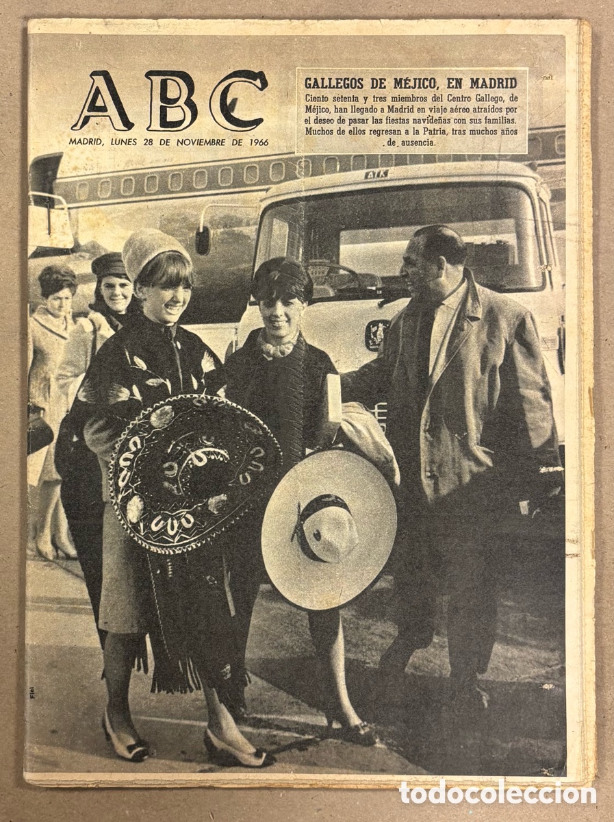 Collectionnisme de Revues et Journaux: ABC (28 DE NOVIEMBRE DE 1969). GALLEGOS DEL CENTRO GALLEGO DE MEJICO EN MADRID,&hellip;
