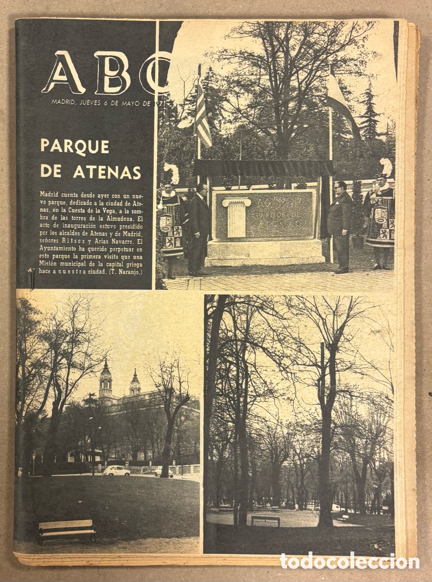 Collectionnisme de Revues et Journaux: ABC (6 DE MAYO DE 1971). INAUGURACI&Oacute;N DEL PARQUE DE ATENAS EN MADRID,&hellip;