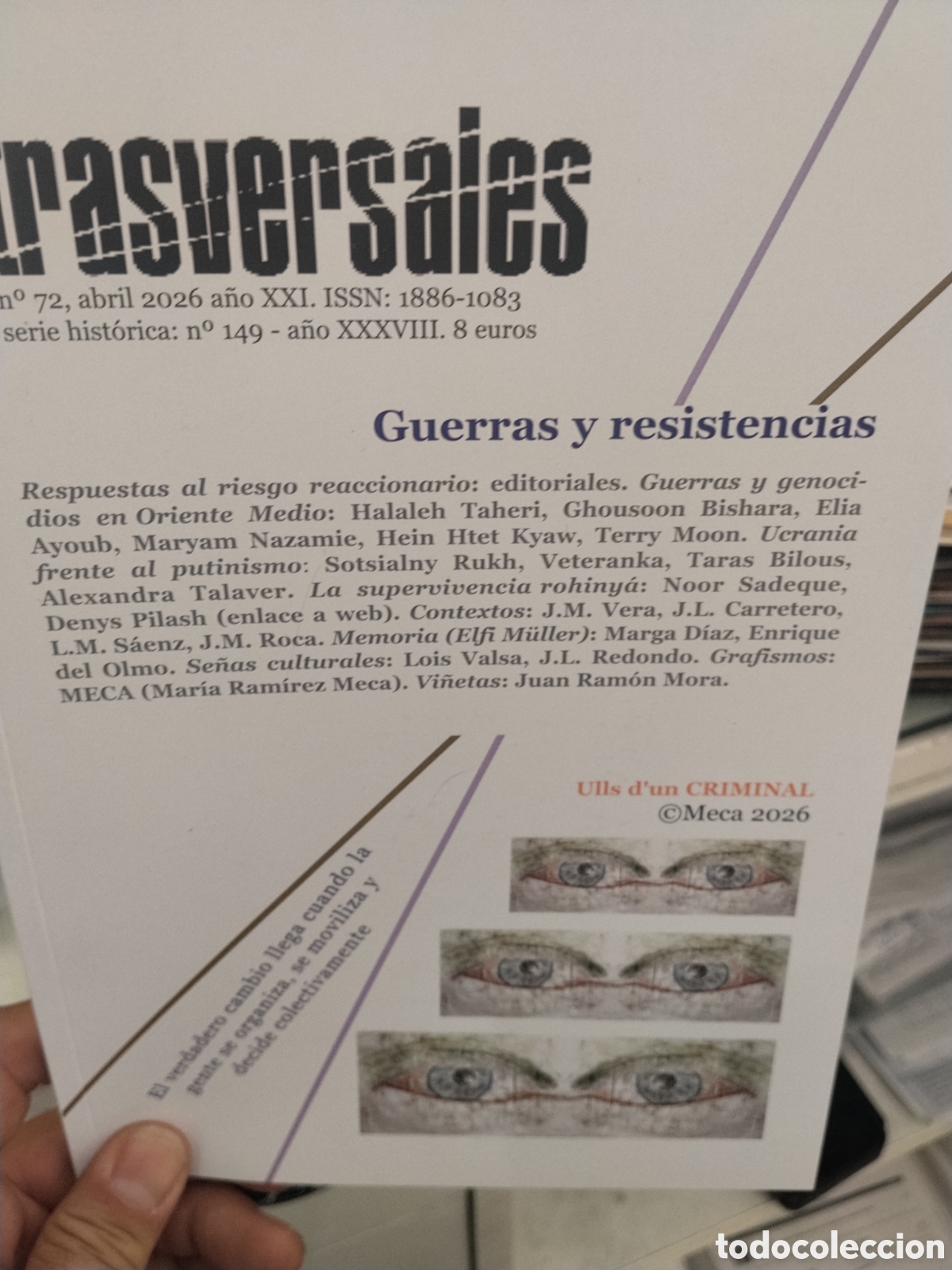 Collectionnisme de Revues et Journaux: Trasversales n. 72. Abril 2026