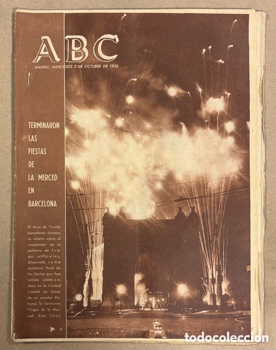 Collection Magazines and Newspapers: ABC (3 DE OCTUBRE DE 1956). TERMINAN LAS FIESTAS DE LA MERCED,&hellip; ANUNCIOS DE PEL&Iacute;CULAS,..