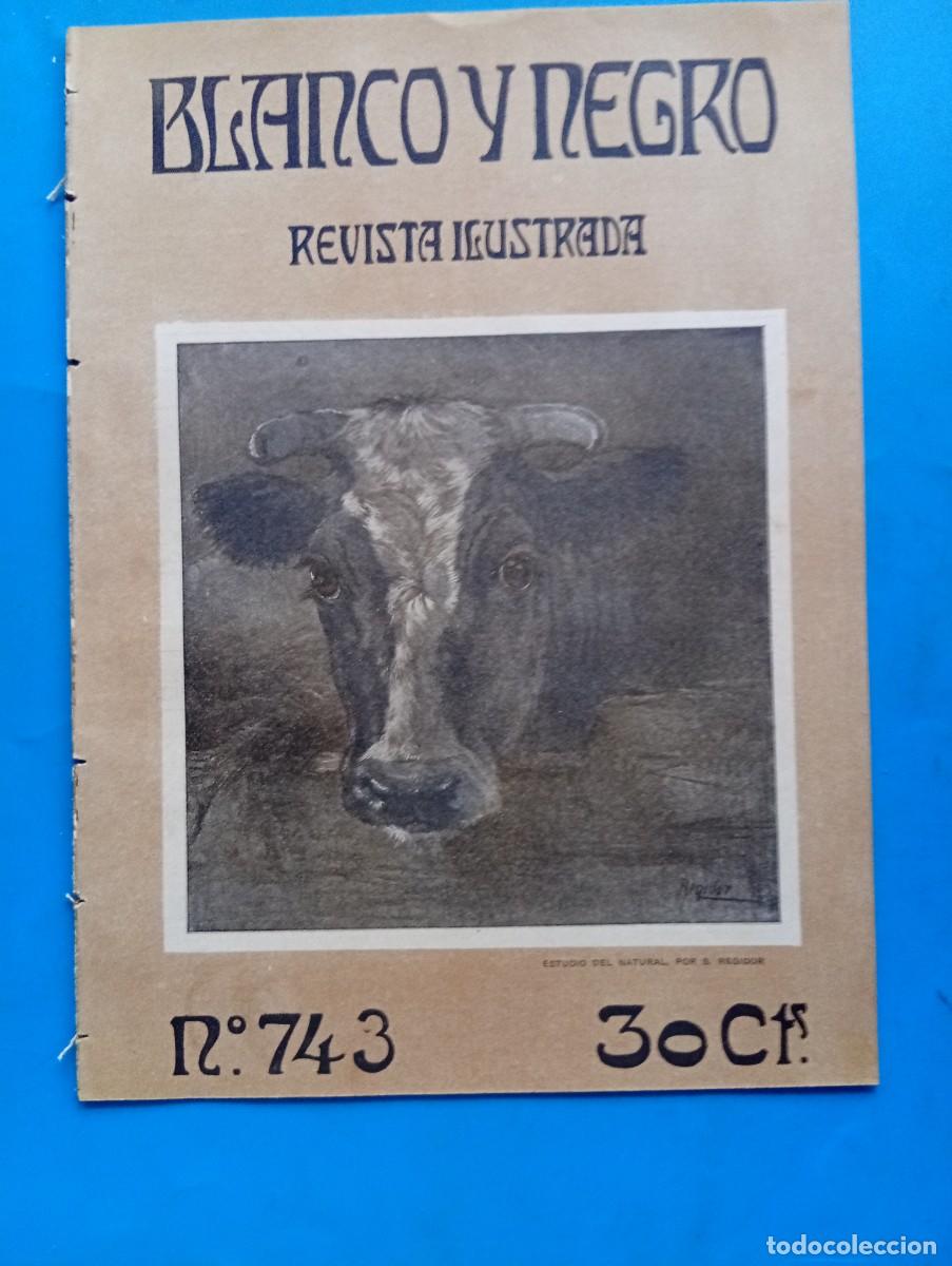 Coleccionismo de revistas y peri&oacute;dicos: BLANCO Y NEGRO. N&ordm; 743. A&Ntilde;O 1905. RETRATOS FAMOSOS, GEVARTIUS. REGATAS DE HENLEY. LA PLAYA DE.. LEER