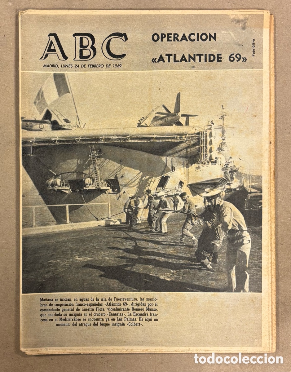Coleccionismo de revistas y peri&oacute;dicos: ABC (24 DE FEBRERO DE 1969). OPERACI&Oacute;N MILITAR &ldquo;ATLANTIDE 69&rdquo; EN FUERTEVENTURA,..