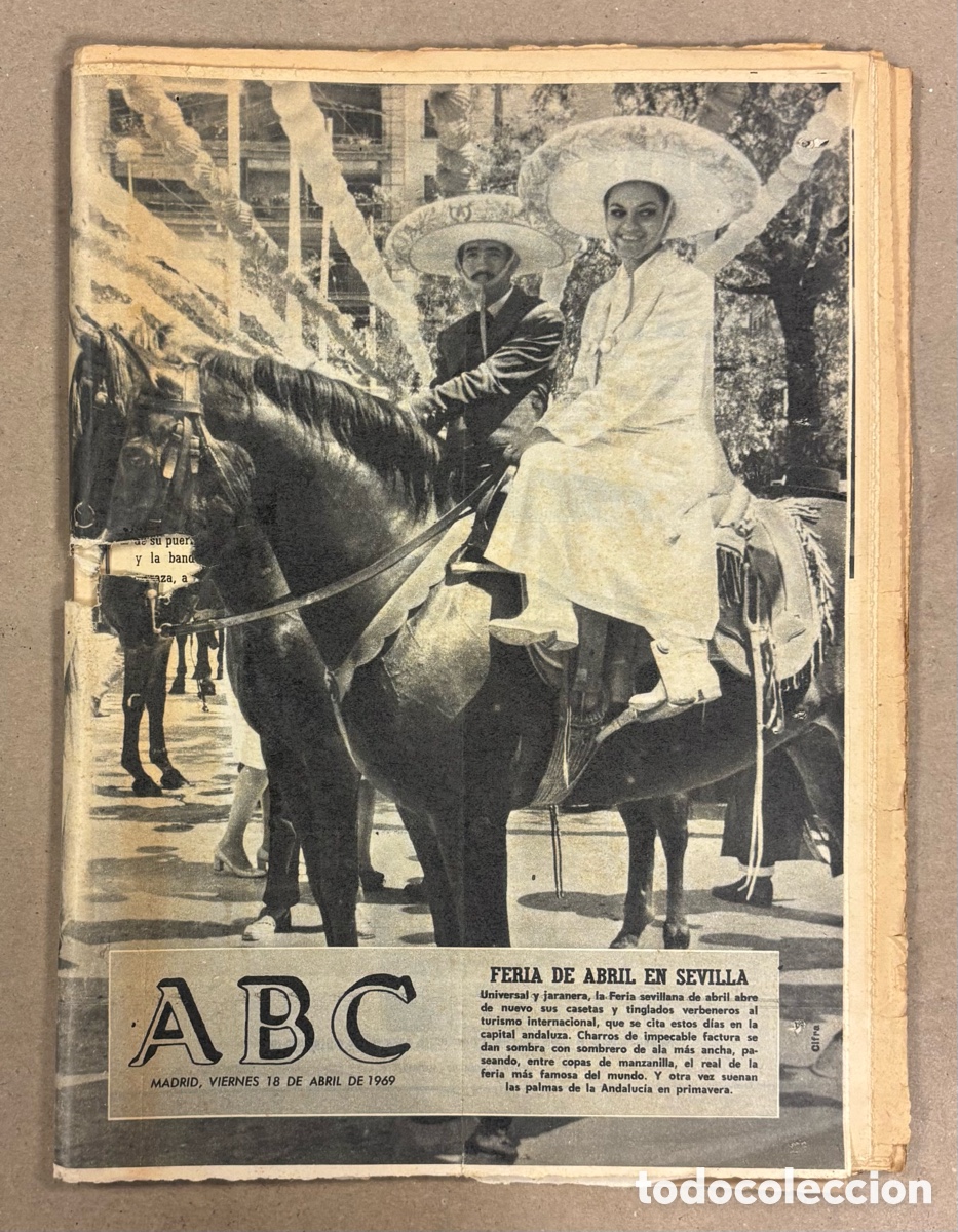 Coleccionismo de revistas y peri&oacute;dicos: ABC (18 ABRIL 1969). FERIA DE ABRIL EN SEVILLA, REAL MADRID FINALISTA COPA DE EUROPA BALONCESTO