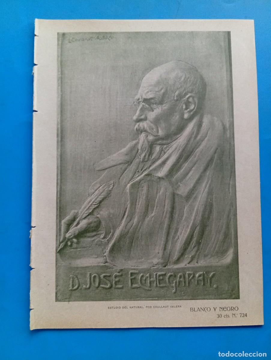 Coleccionismo de revistas y peri&oacute;dicos: BLANCO Y NEGRO. N&ordm; 724. A&Ntilde;O 1905. DON JOS&Eacute; ECHEGARAY. EL PREMIO NOBEL. ECHEGARAY DRAMATURGO. .. LEER