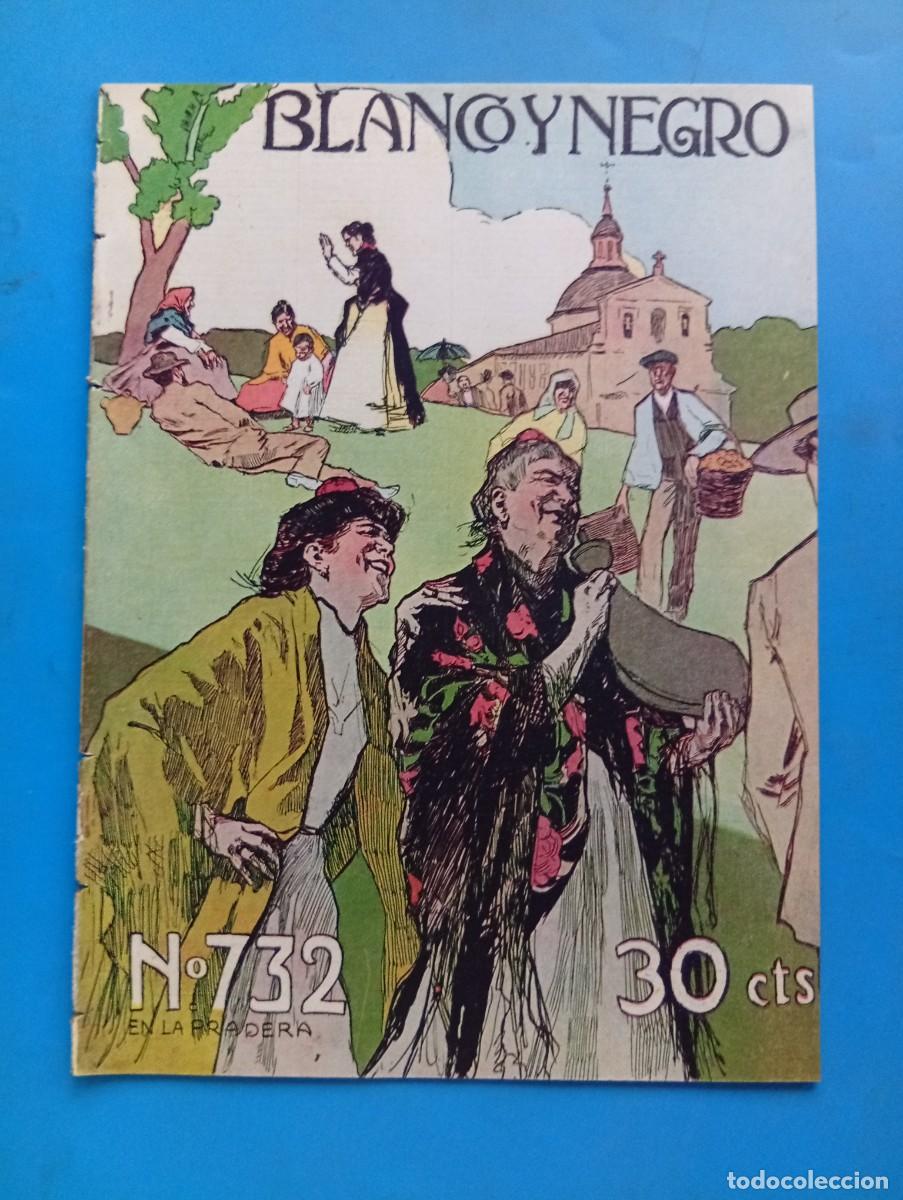 Coleccionismo de revistas y peri&oacute;dicos: BLANCO Y NEGRO. N&ordm; 732. A&Ntilde;O 1905. DE COMO VINO AL MUNDO EL SE&Ntilde;OR DON QUIJOTE. LA CASA DE CERV.. LEER