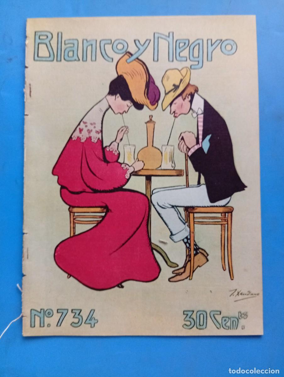 Coleccionismo de revistas y peri&oacute;dicos: BLANCO Y NEGRO. N&ordm; 734. A&Ntilde;O 1905. EL CENTENARIO DE SCHILLER. LA NOVIA DE KRONPRINZ. DON FRANC.. LEER