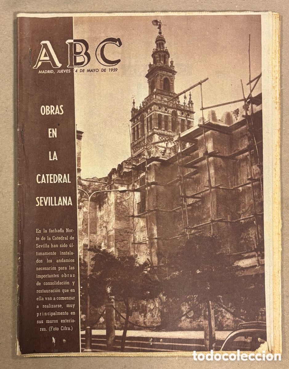 Coleccionismo de revistas y peri&oacute;dicos: ABC (4 DE MAYO DE 1959). OBRAS CATEDRAL DE SEVILLA, EL MILAGRO DE LAL&Iacute;N,&hellip;