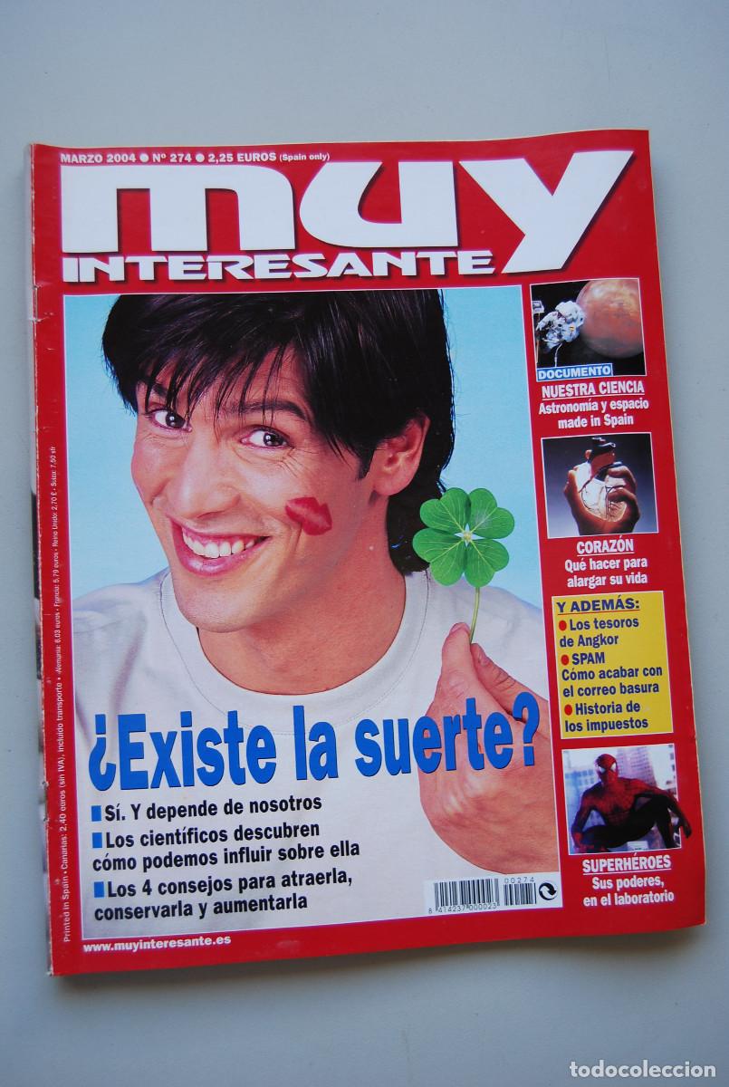Coleccionismo de revistas y peri&oacute;dicos: MUY INTERESANTE.NUM.274-2004: EXISTE LA SUERTE?-CORAZ&Oacute;N-SUPERHEROES-ANGKOR-SPAM-IMPUESTOS