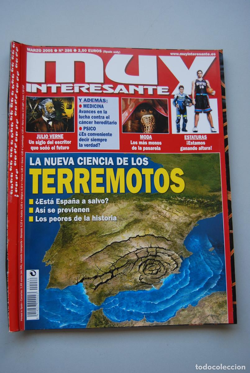 Coleccionismo de revistas y peri&oacute;dicos: MUY INTERESANTE.NUM.286-2005: TERREMOTOS-JULIO VERNE-ESTATURAS-MODA-CANCER HEREDITARIO