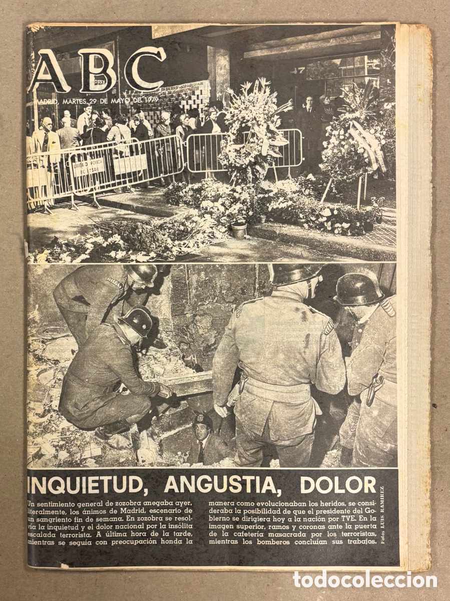 Coleccionismo de revistas y peri&oacute;dicos: ABC (29 MAYO 1979). ATENTADO ETA CAFETERIA CALIFORNIA 47 DE MADRID, CURRO ROMERO RAFA DE PAULA,..