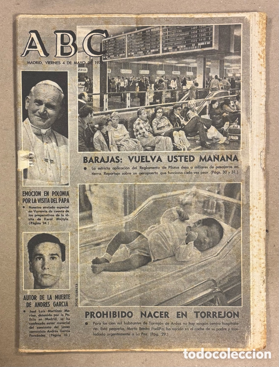 Coleccionismo de revistas y peri&oacute;dicos: ABC (3 DE ENERO DE 1979). MANIFESTACI&Oacute;N TRAS ATENTADO, 3 ETARRAS DETENIDOS EN SOMOSIERRA,..