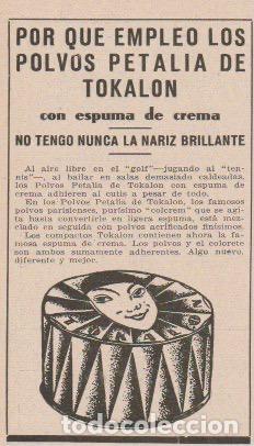 Coleccionismo de revistas y peri&oacute;dicos: Publicidad cosm&eacute;tica: polvos Petalia de Tokalon - 1930