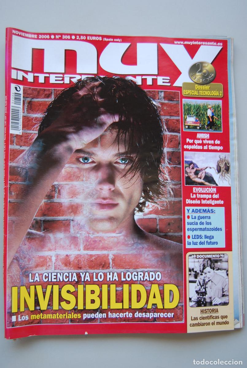 Coleccionismo de revistas y peri&oacute;dicos: MUY INTERESANTE.NUM.306-2006: INVISIBILIDAD-AMISH-ESPERMATOZOIDES-LEDDS-DISE&Ntilde;O INTELIGENTE