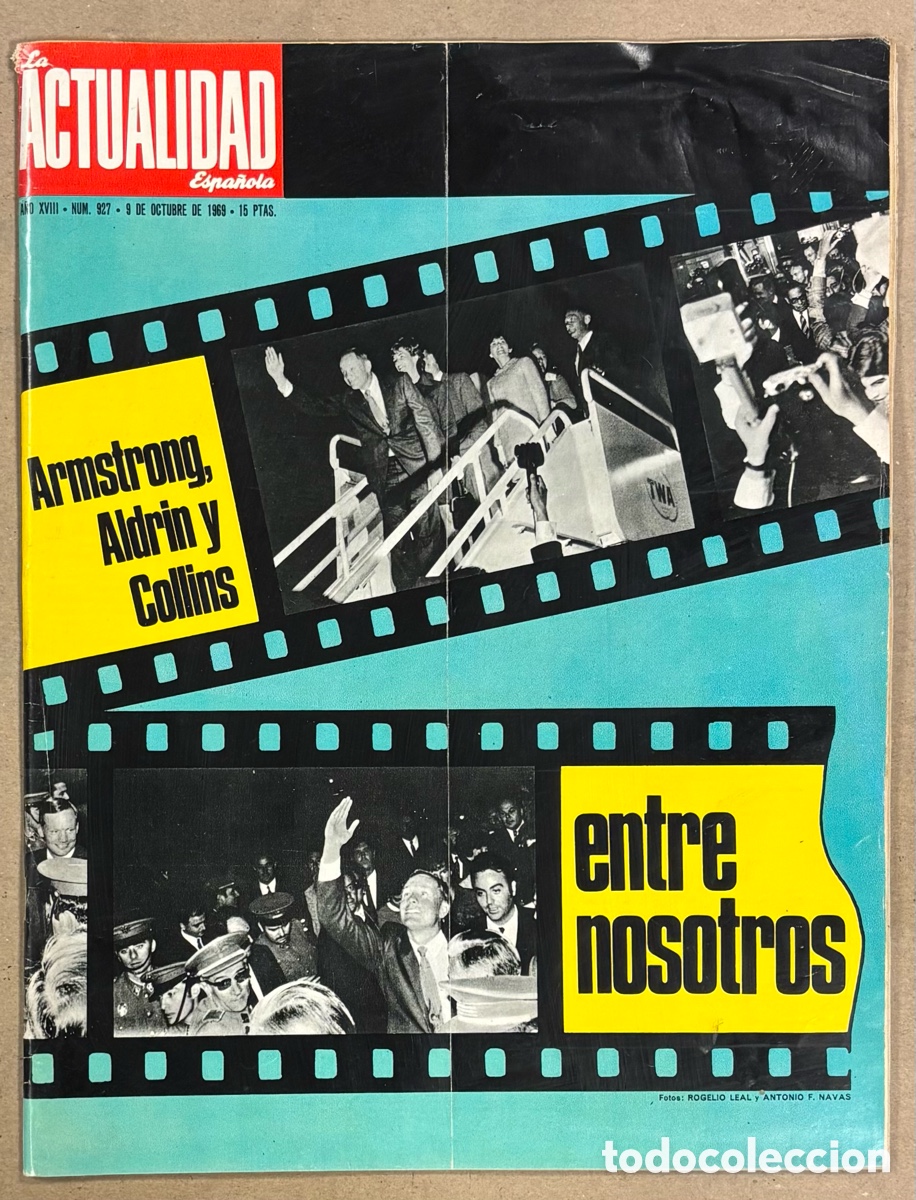 Coleccionismo de revistas y peri&oacute;dicos: LA ACTUALIDAD ESPA&Ntilde;OLA N&deg; 927 (1969). DEPORTIVO LA CORU&Ntilde;A POSTER, LOS ASTRONAUTAS EN ESPA&Ntilde;A