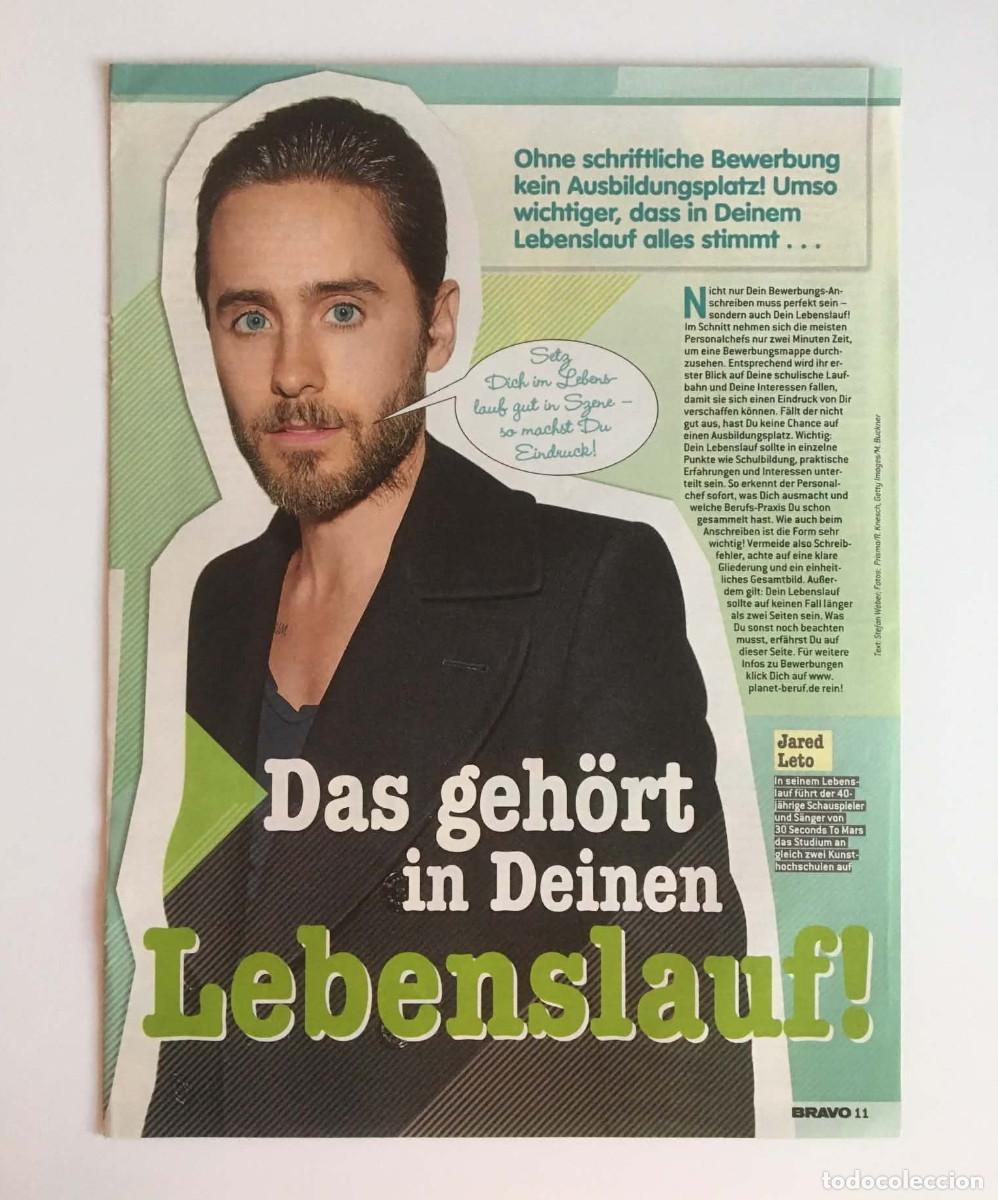 Coleccionismo de revistas y peri&oacute;dicos: Jared Leto 30 Seconds To Mars Vintage Press Clipping Article - Bravo Magazine Germany Music