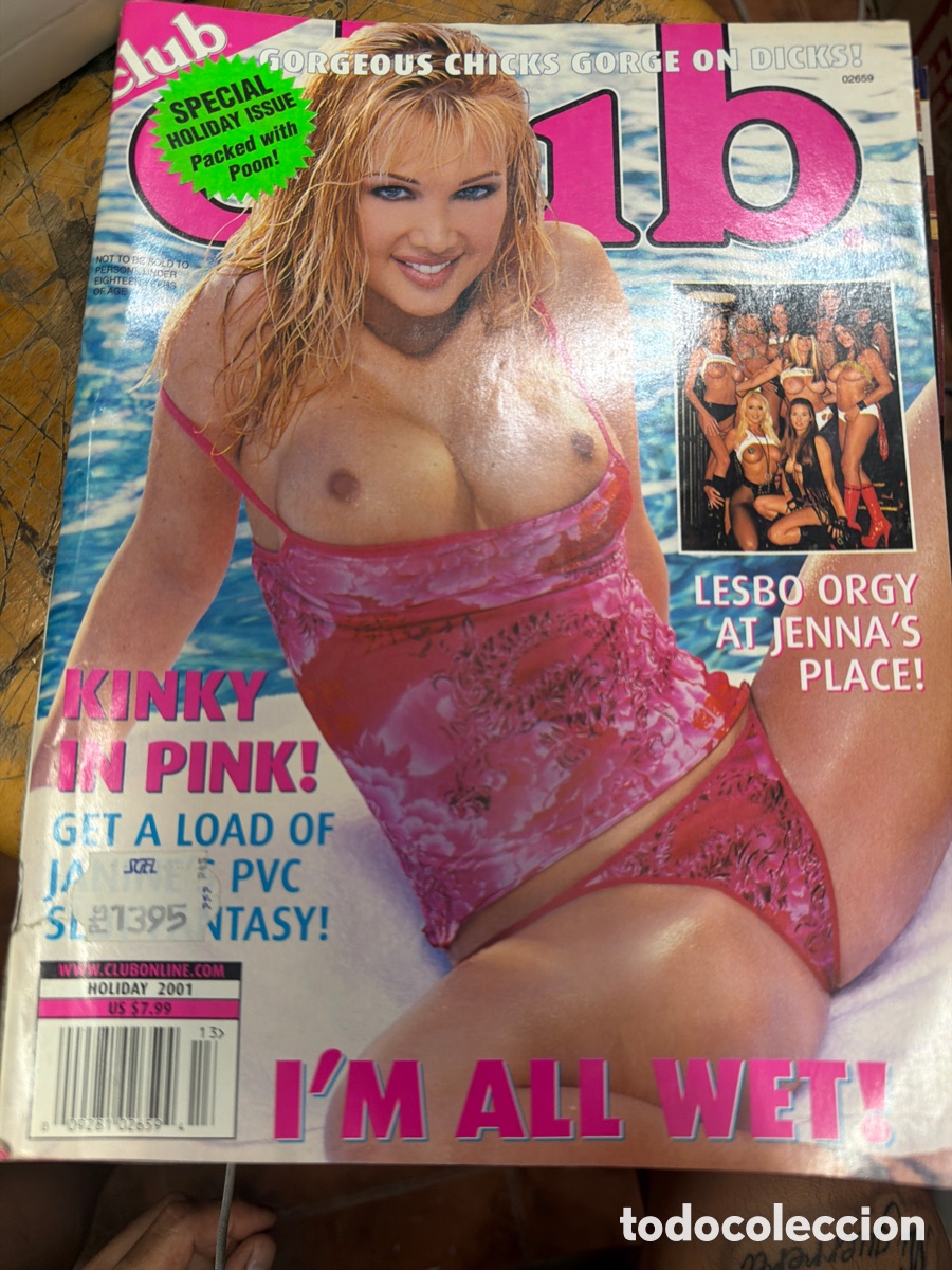 Coleccionismo de revistas y peri&oacute;dicos: Lote de 2 revistas er&oacute;ticas Club. Edici&oacute;n inglesa.a&ntilde;o 2001/2003.contienen p&oacute;ster central