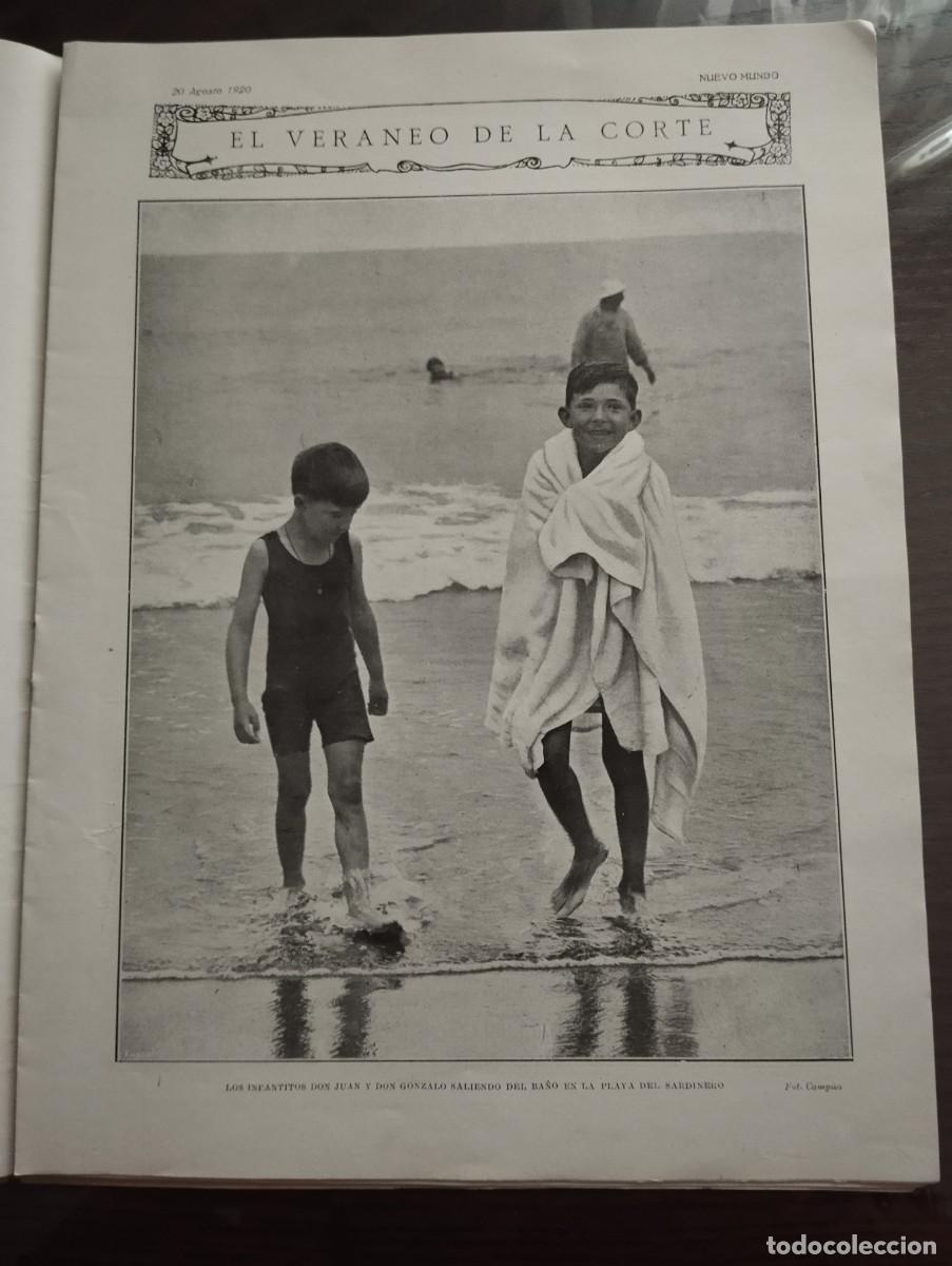 Coleccionismo de revistas y peri&oacute;dicos: HOJA NUEVO MUNDO 20 AGOSTO 1920, VERANEO PR&Iacute;NCIPES SANTANDER