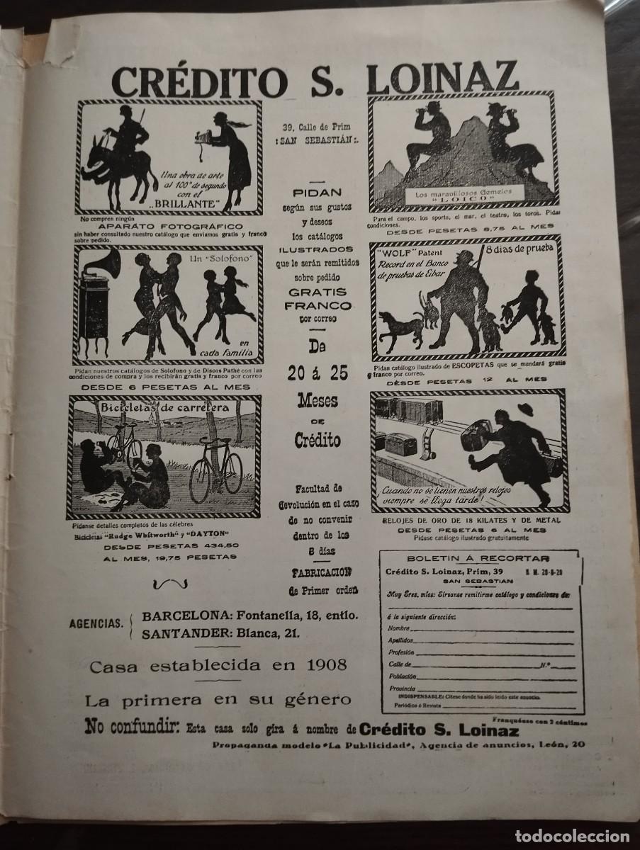 Coleccionismo de revistas y peri&oacute;dicos: HOJA NUEVO MUNDO 20 AGOSTO 1920, PUBLICIDAD CR&Eacute;DITO S. LOINAZ
