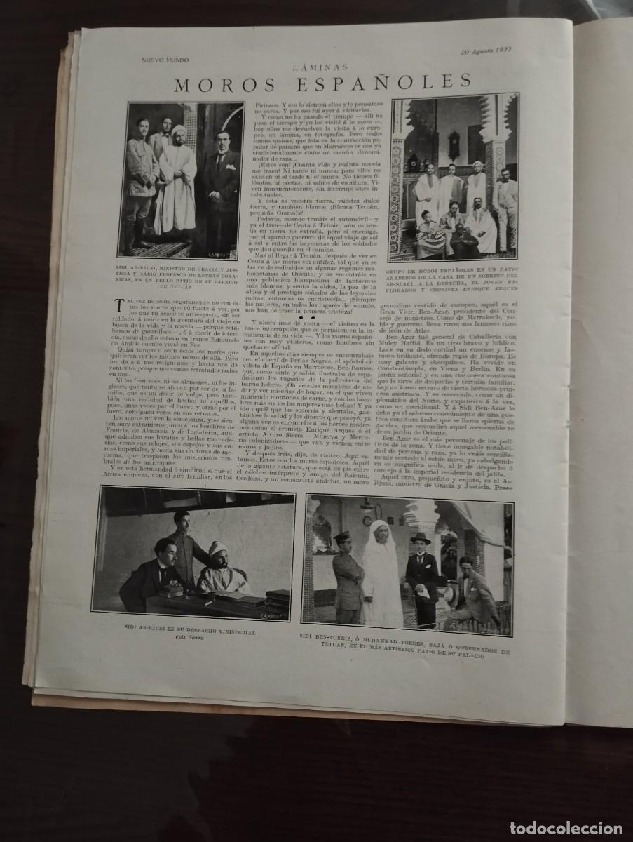 Coleccionismo de revistas y peri&oacute;dicos: HOJA NUEVO MUNDO 20 AGOSTO 1920, MOROS ESPA&Ntilde;OLES, TETU&Aacute;N