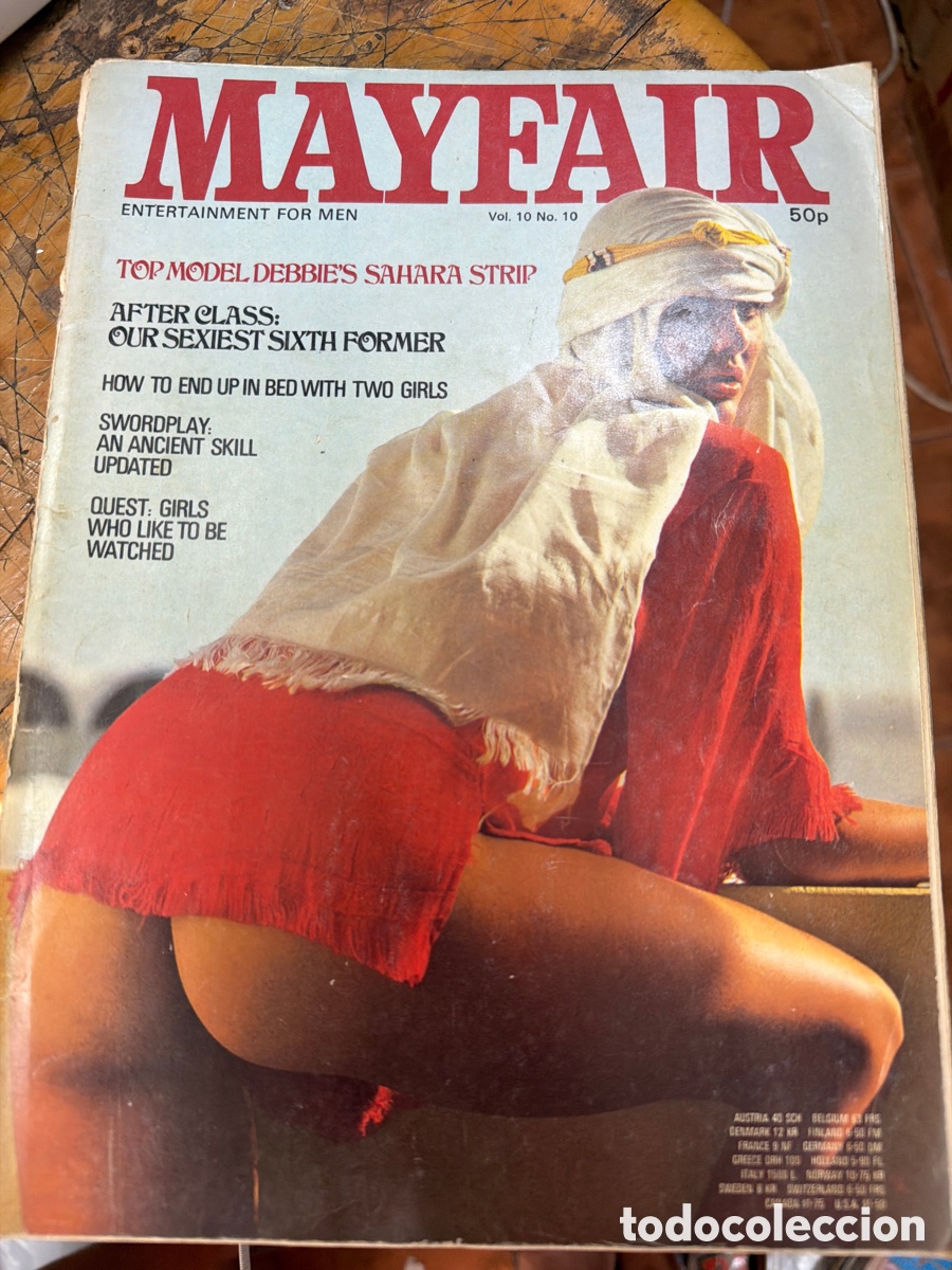 Coleccionismo de revistas y peri&oacute;dicos: Lote de 2 revistas eroticas mayfair.edici&oacute;n inglesa.N 10 y 9.contiene p&oacute;ster central