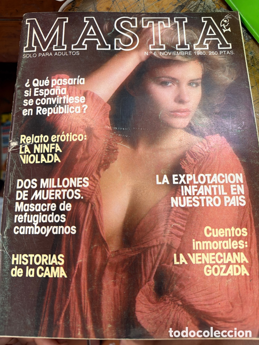 Coleccionismo de revistas y peri&oacute;dicos: Revista er&oacute;tica Mastia.edicion espa&ntilde;ola.N 6 a&ntilde;o 1980.contiene p&oacute;ster central