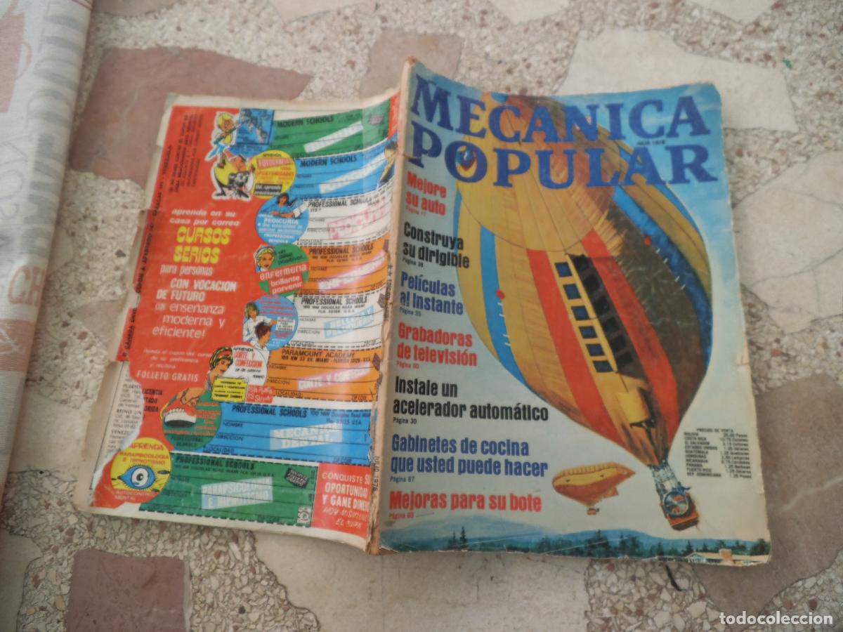 Coleccionismo de revistas y peri&oacute;dicos: mecanica popular julio 1978, construya su dirigible, peliculas al instante, gravadoras de television
