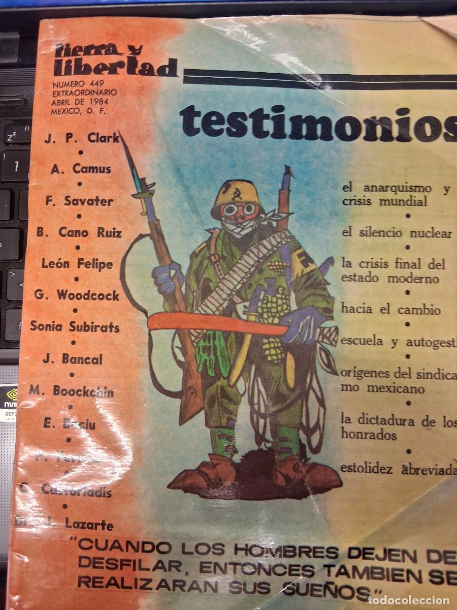 Coleccionismo de revistas y peri&oacute;dicos: TIERRA y LIBERTAD (revista) n&ordm; 449, abril 1984 El anarquismo y la crisis mundial&rdquo; por Joh