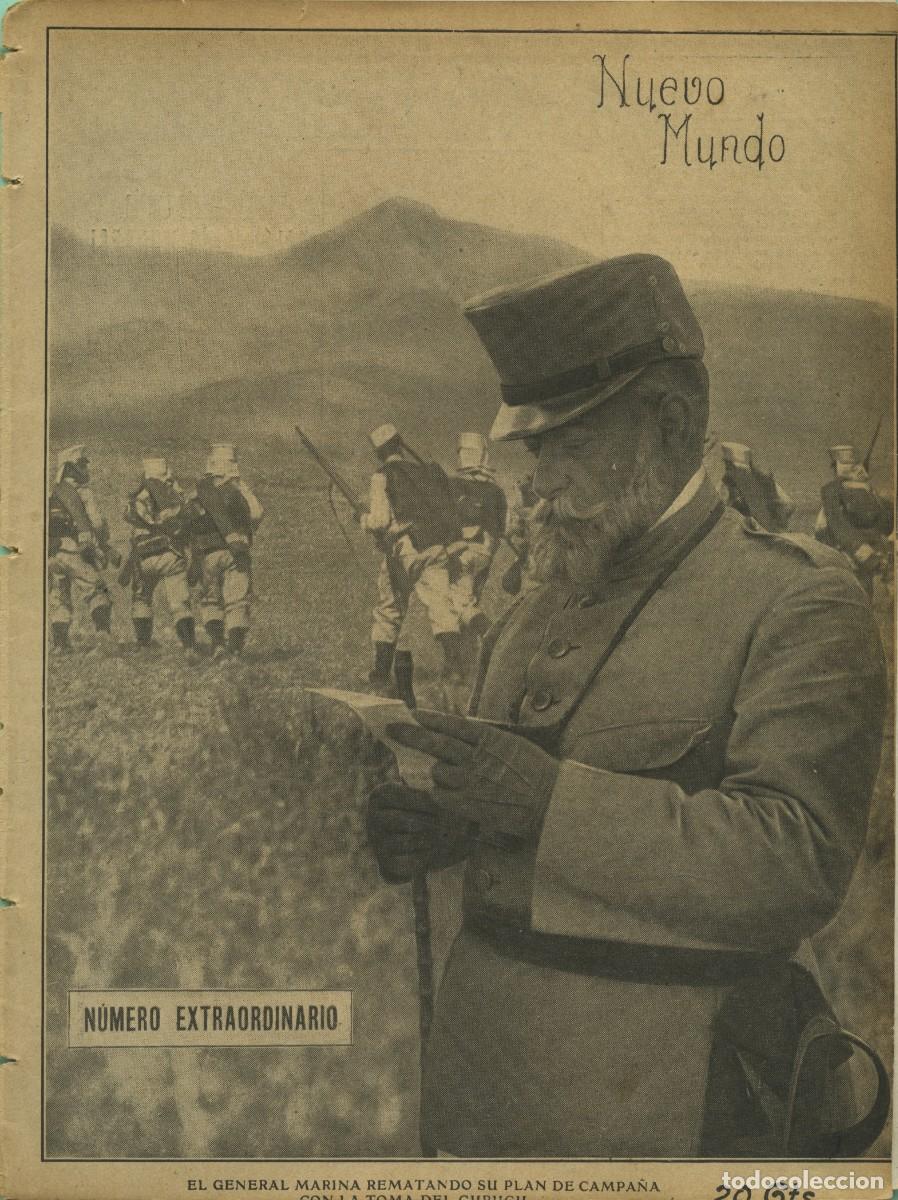Coleccionismo de revistas y peri&oacute;dicos: NUEVO MUNDO. N&ordm; Extraordinario. A&ntilde;o XVI. 3 de octubre de 1909. EL GENERAL MARINA REMATANDO SU PLAN D