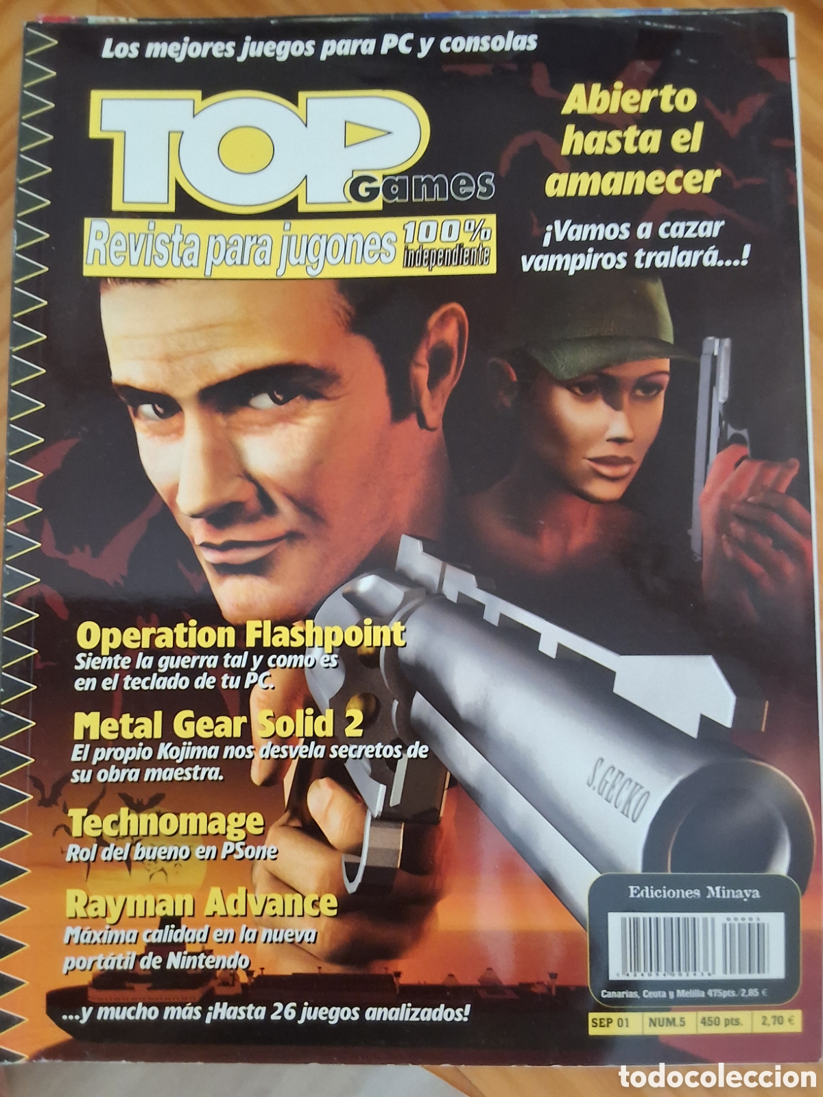 Coleccionismo de revistas y peri&oacute;dicos: Top games revista consolas n&uacute;mero 5 a&ntilde;o 2001/9