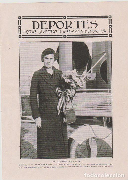 Coleccionismo de revistas y peri&oacute;dicos: * DEPORTES * Lil&iacute; &Aacute;lvarez;f&uacute;tbol: Barcelona, Athletic Bilbao, Real Uni&oacute;n, Arenas, Real Oviedo - 1930